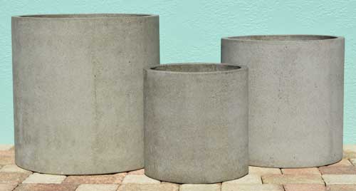 Urban Lite Cylinder Planter - Gray